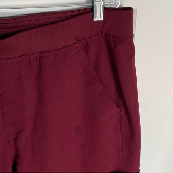 Figs Axim Burgundy Red Cargo Scrub Pants - 35665 - Picture 4 of 13